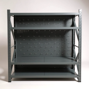 ПРОМО Перфориран стелаж за гараж Super Strong сив+ 100 бр куки