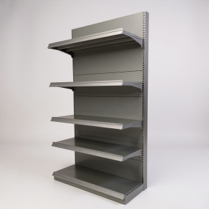 Добавъчен крайстенен стелаж за магазин Super Strong СИВ 225см