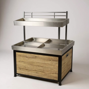 Suport pentru legume SUPER STRONG cu punte dublă din oțel inoxidabil